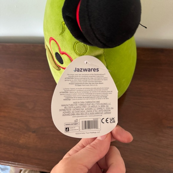 NWT Squishmallows 8" Charles the Pickle with Heart Monocle - Picture 4 of 6